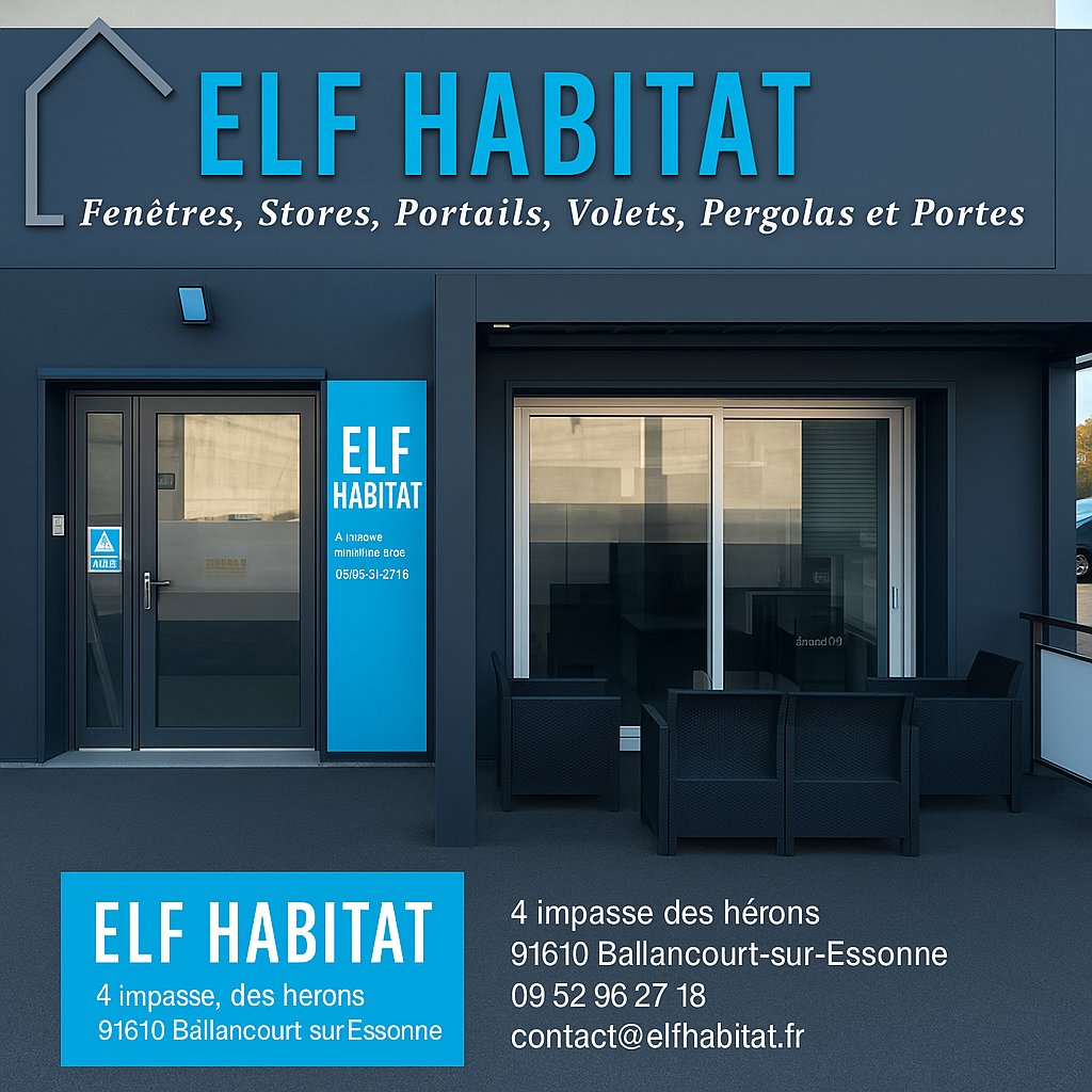 Elf Habitat - Portails, Fenêtres ,Volets, Stores, Pergolas., Magasin De Fenêtres à Ballancourt-sur-Essonne